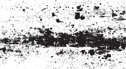 Grunge background of black and white.  abstract paint splatter frame in black and white grunge texture effect, scratch and dust particle grain on white background.