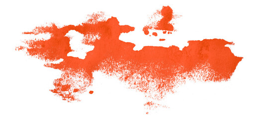 red watercolor background. Artistic hand paint. Isolated on transparent background.