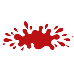 Abstract Red Ink Splash, Blot, Stain, Dynamic Vector Graphic