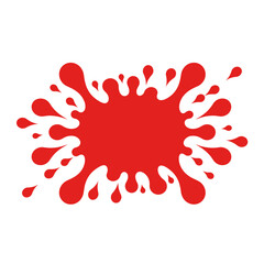 Abstract Red Ink Splash, Vector Graphic Design Element