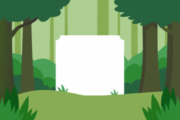 Serene Forest Scene Blank Template for Eco-Friendly Designs