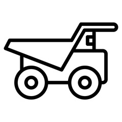 Mining Truck  Icon Element For Design