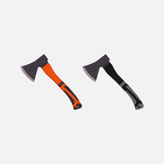 Wood cutter Axes  vector isolated on white background.