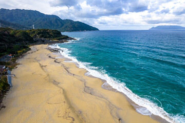 Aerial view of the northern part of Yakushima Island, Kagoshima Prefecture, Japan, a World Heritage Site