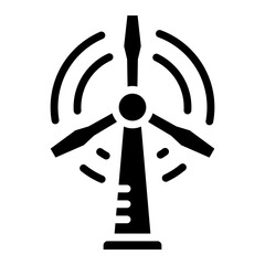 Wind Turbine  Icon Element For Design