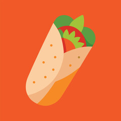 Vegan Wrap with Hummus Design