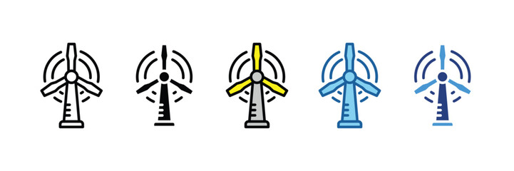 Wind Turbine  Icon Element For Design
