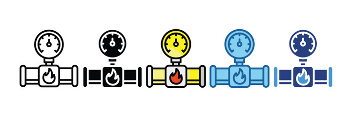 Gas Pipeline  Icon Element For Design