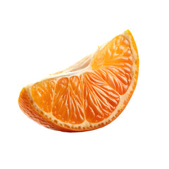 A juicy orange segment isolated on transparent background