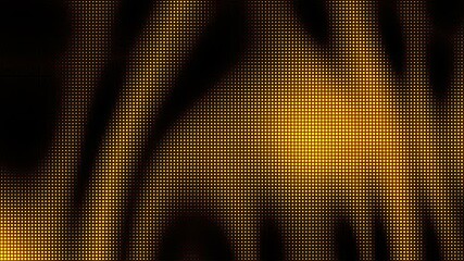Abstract yellow halftone dots with shadow effect blended into black suitable for elegant invitation luxury event or worldwide celebration theme and decorative poster or digital graphic