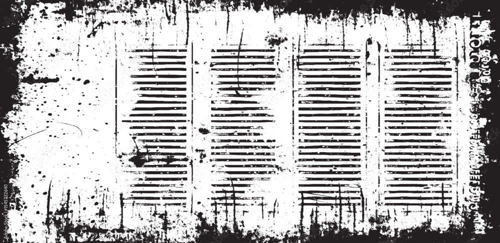 Poster grunge textured speed lines and halftone dots . vector illustration . abstract black and white grung