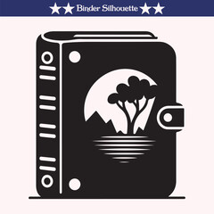 Binder silhouette vector illustration