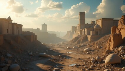 Iran Pakistan china Israel US and in the background, the ruins of the ancient city of jerusalem