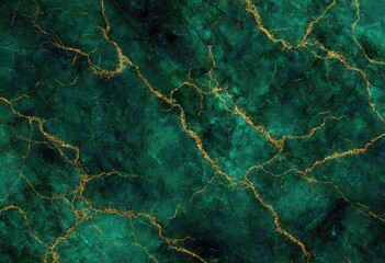 Deep teal marble texture with gold veining; luxurious, opulent, and richly detailed