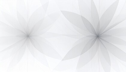 Abstract white floral background pattern with delicate spring flower illustrations and leaf elements