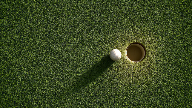 top down view of a golf putting green grass texture