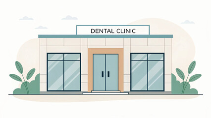 Dental clinic with a green and brown exterior