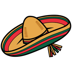 Brown straw cowboy hat isolated on a white background, a classic summer fashion accessory