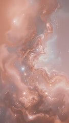 Fototapeta premium Galaxy background with a vertical planet amidst vibrant pink nebula, suitable for cosmic designs, space-themed projects, and futuristic concepts.