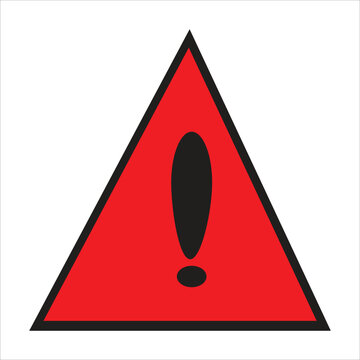 colored Warning sign icon vector illustration