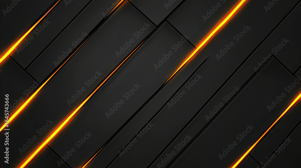 Poster dark background with dramatic orange light stripes creating depth and texture ideal for modern graph