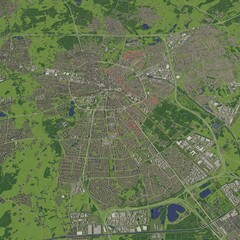 Fototapeta premium 3D illustration of city and urban in Eindhoven Netherlands