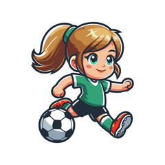 Soccer Football kids mascot cartoon logo icon design