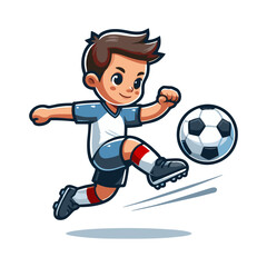 Obraz premium Soccer Football kids mascot cartoon logo icon design