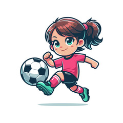 Soccer Football kids mascot cartoon logo icon design