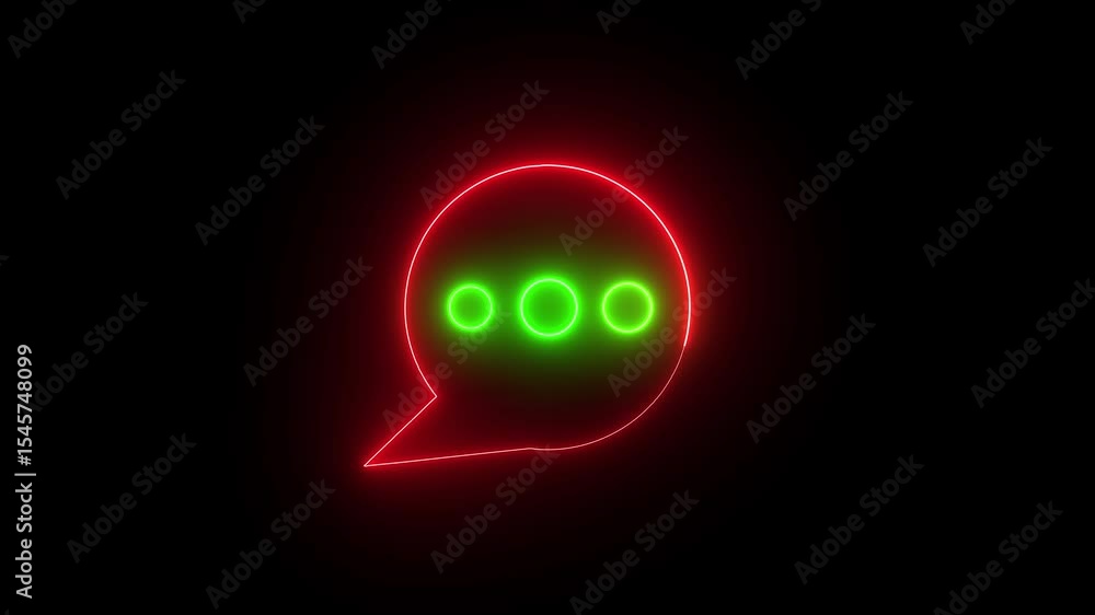 Poster chat icons. speech bubble symbol with communication icon isolated animation . comment glyph solid ic