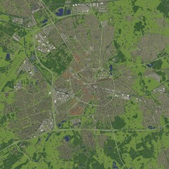 3D illustration of city and urban in Eindhoven Netherlands