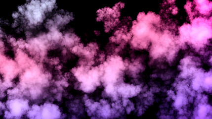 Fototapeta premium Colorful smoke clouds on black background