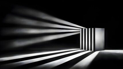 Open door, light rays, dark room, hope, mystery, concept art