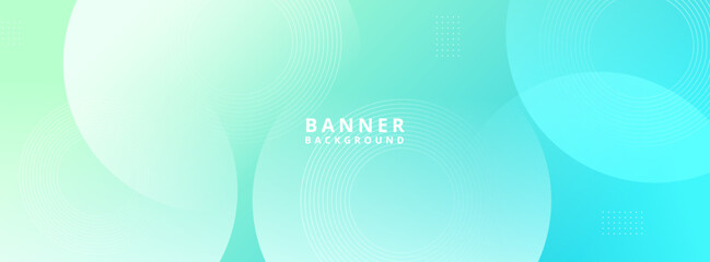 Minimalist banner background soft colorful,green and blue gradations,circle shape, abstract style. Trendy. Vector eps 10