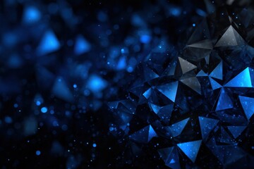 A dark blue background with a lot of triangles