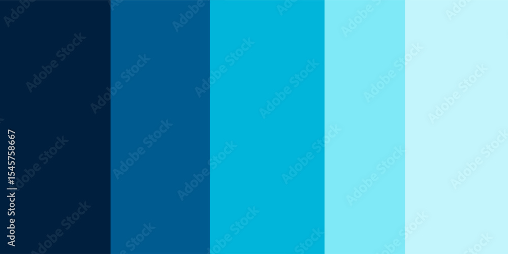 Poster blue shade color gradient background with palette stripe vector illustration