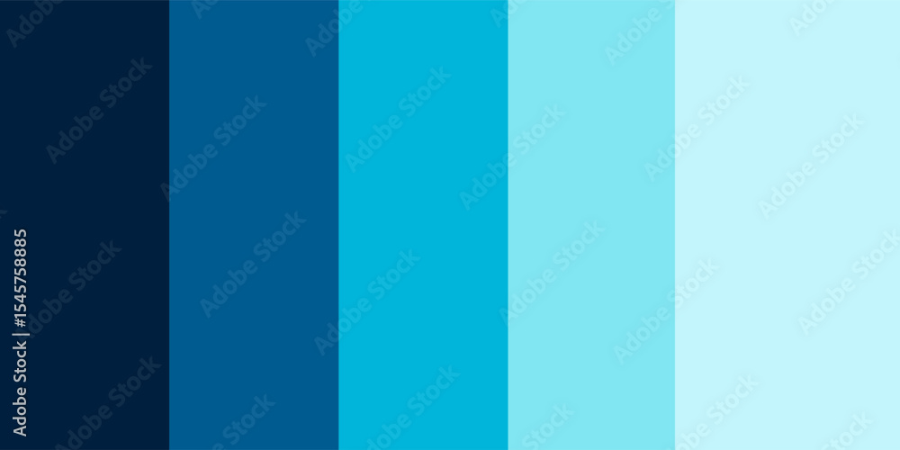 Poster blue shade color gradient background with palette stripe vector illustration