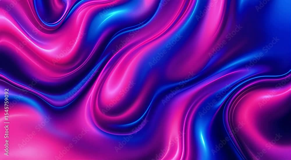 Poster fluid abstract animation of swirling neon colors in dynamic motion