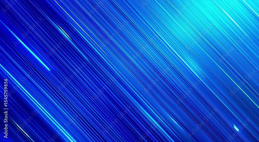 Poster abstract blue lines video with diagonal motion and bright light effects