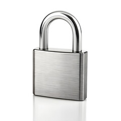 Naklejka premium Realistic Padlock Illustration. Closed lock security icon isolated on a transparent background
