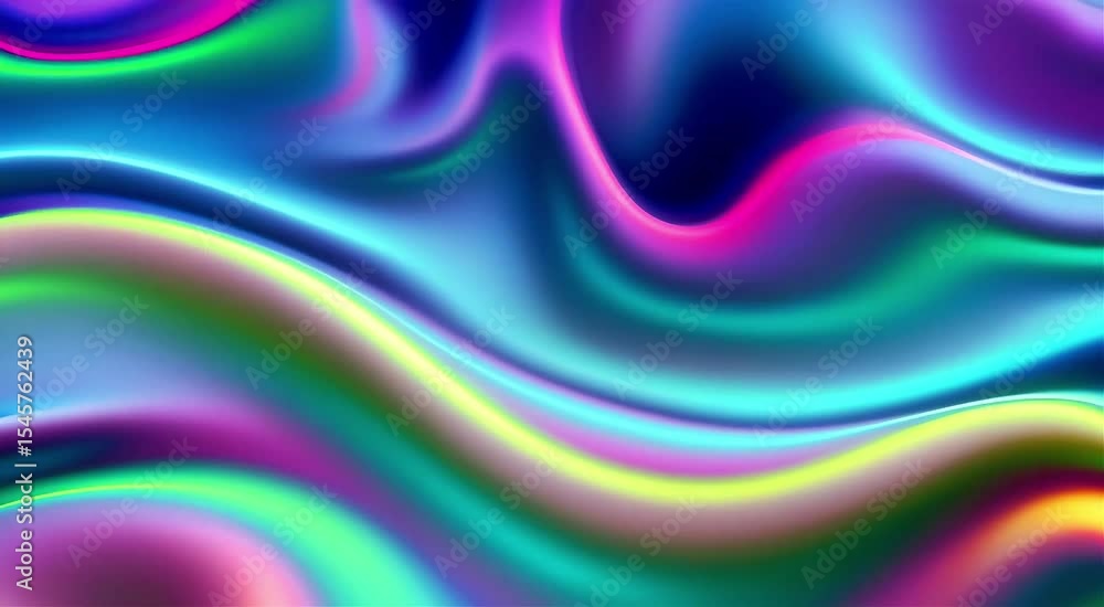 Aufkleber abstract fluid motion video with vibrant colors and smooth transitions