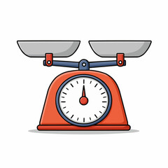 Analog scale. isolated on white background. vector illustration. measuring Analog scale clip art.