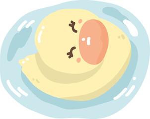 Cute little duck kawaii illustration