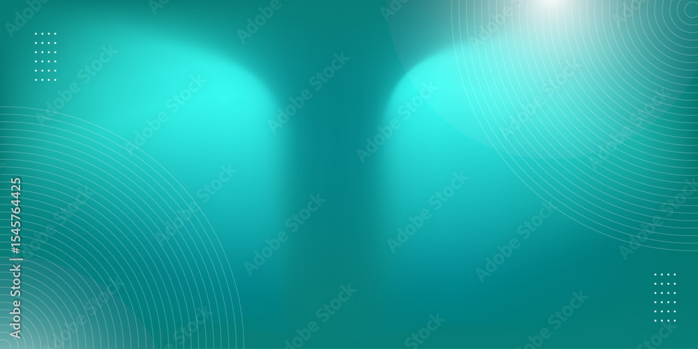 Poster smooth fluid teal gradient mesh with light reflections and soft flowing shapes. great for mobile app