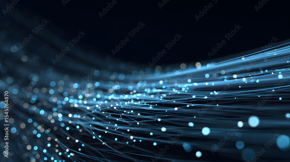 Aufkleber futuristic metaverse background digital data streams ai innovation technology network