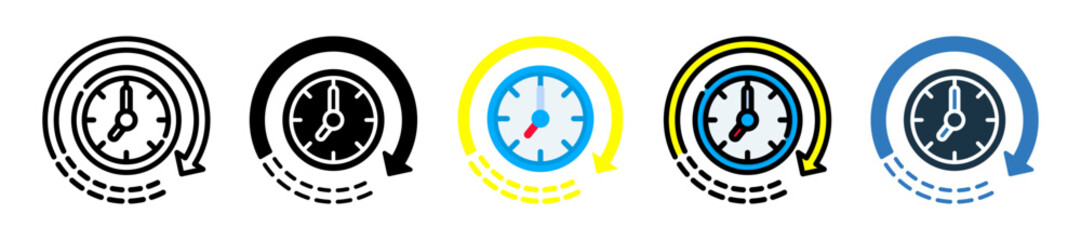Cycle Time icon multiple style 