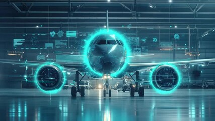 Predictive analytics in aircraft servicing enhances efficiency and maintenance through IoT technology, IoT in aircraft servicing, predictive analytics, maintenance efficiency - Powered by Adobe