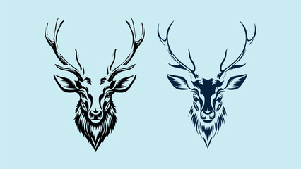 Realistic Deer Vector Illustration with Forest Style