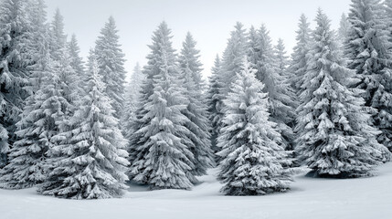snow covered trees