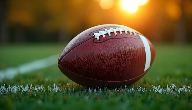 Vector emblem of an American football.